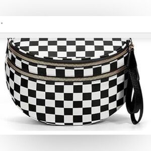 Checkered Black and White Women's Bag